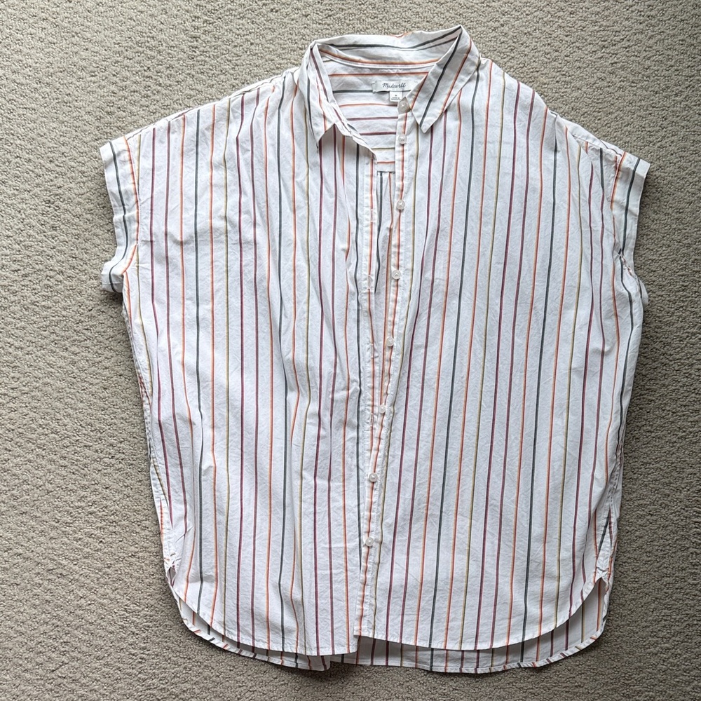Madewell Multicolor Stripe Button Down Shirt – Women’s Medium
